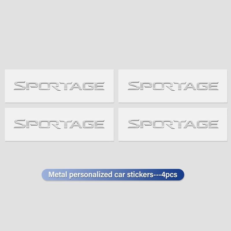 RVGH1 Car Metal Emblem Window Wiper Stickers Reflective Decor Decals Stickers For KIA Sportage 2016 2017 2018 Sephia Stonic Carens