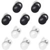 8/10 Pezzi Clip per Pettorale da Corsa Fermacorsie per Maratone per Corridori Portanumero di Gara Fissaggio Pettorale Magneti in Bianco e Nero