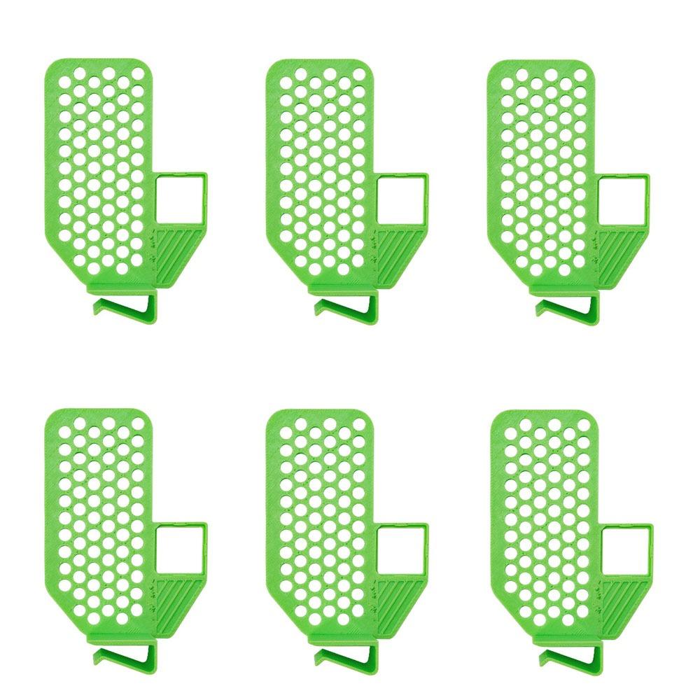 

6 шт. Пластиковые разделители для морозильной камеры Регулируемый зажим-разделитель для холодильника Стойка для хранения продуктов зелёный