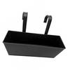 2pcs Railing Planters Metal Fence Hanging Flower Pots with Drainage Holes Hooks for Balcony Porch Deck Black L