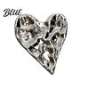 Collar Brooch Irregular Pleated Heart Shape Metal Pin Sweaters Coat