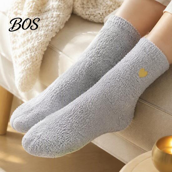 Cloud Like Thick Velvet Socks 1 Pair Women's Fuzzy Slipper Socks, Soft Plush Warm Thermal for Cold Floors Winter Home Sleeping Fluffy Cozy Fleece Crew