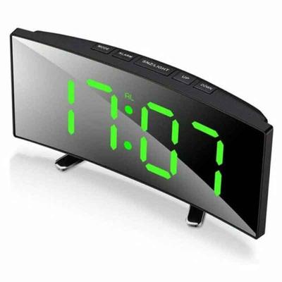 Sveglia digitale a LED Sveglia a specchio Orologio da tavolo snooze Orologi da scrivania elettrici con ora, display della temperatura