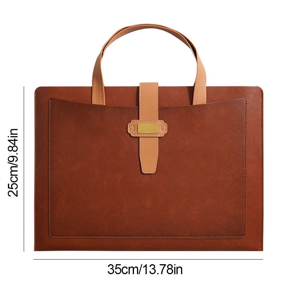 PU Documents Storage Bag Large Capacity Business Bag Durable File Folder  School Office Supplies
