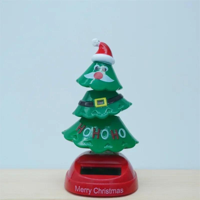 New Arrival Christmas Car Ornament Solar Ornament Bobblehead Doll Christmas Modeling Ornament Gift Creative Interior Car Supplie
