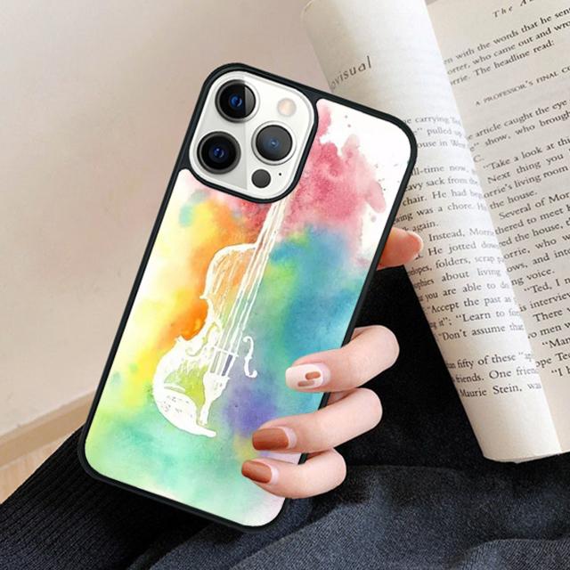 Musical Notes Violin Classical Phone Case Back Cover for iPhone 17 Air 16 15 14 13 11 12 Pro Max Plus Fundas