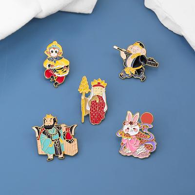 Podróż na Zachód Postać z kreskówki Sun Wukong Tang Sanzang Zhu Bajie Sha Wujing Otoczenie Styl Chiński Kreatywna Osobowość Broszka Odznaka