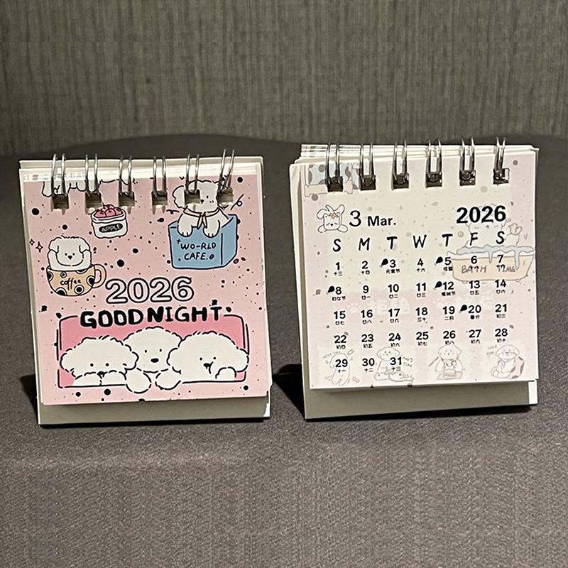 2026 Desk Calendar Yearly Monthly Daily Planner Cute Coil Calendar Yearly Schedule Organizer To Do List Home Office Supplies