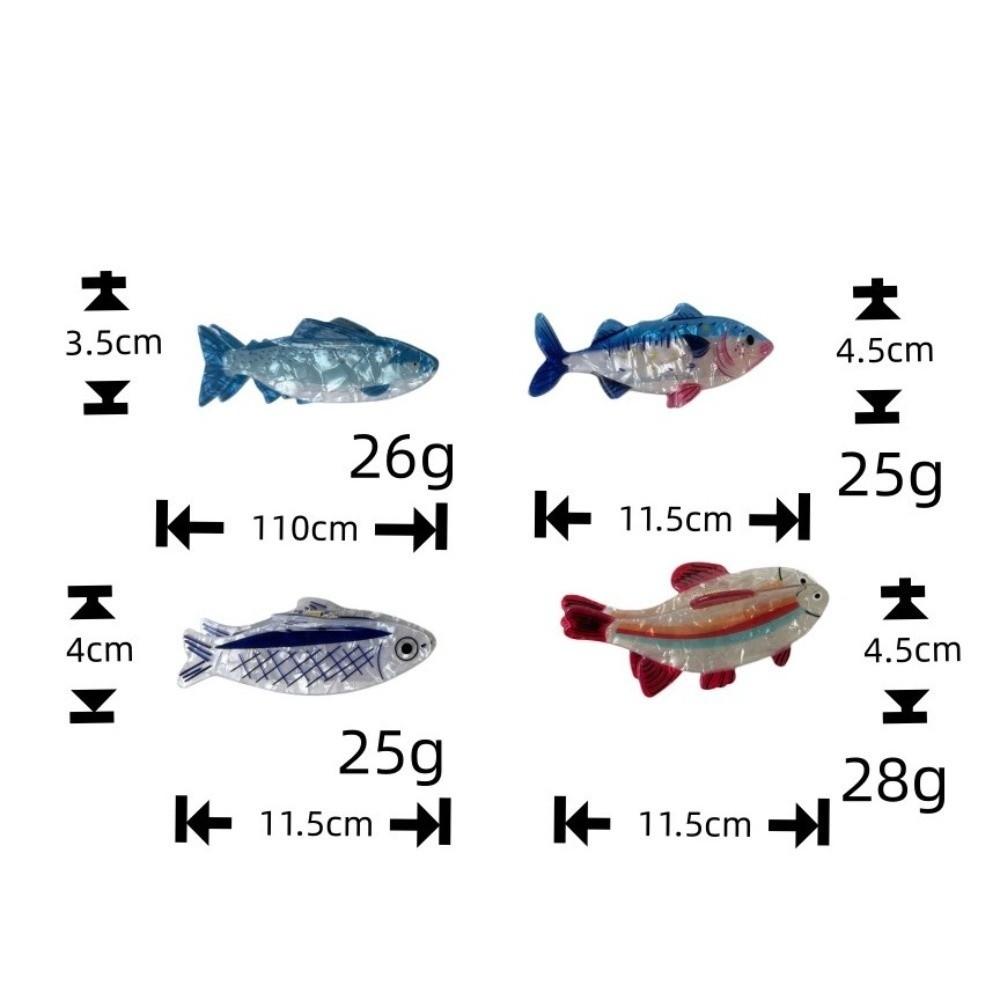 New Fashion Creative Ocean Fish Hair Claw Clip Funny Sea Animals Non Slip Sardines Hairpin Acetate Lightweight Hair Barrettes