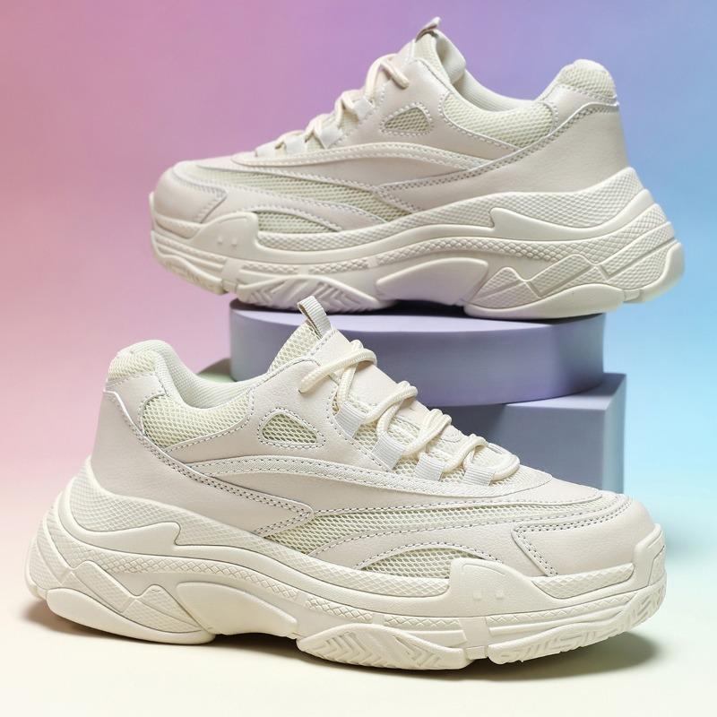 Venkovní dámské bílé tenisové tenisky Podzimní Nové Prodyšné Platformové Dámské Běžecké Boty Vysoké Kvality Tréninkové Boty na Basketbal