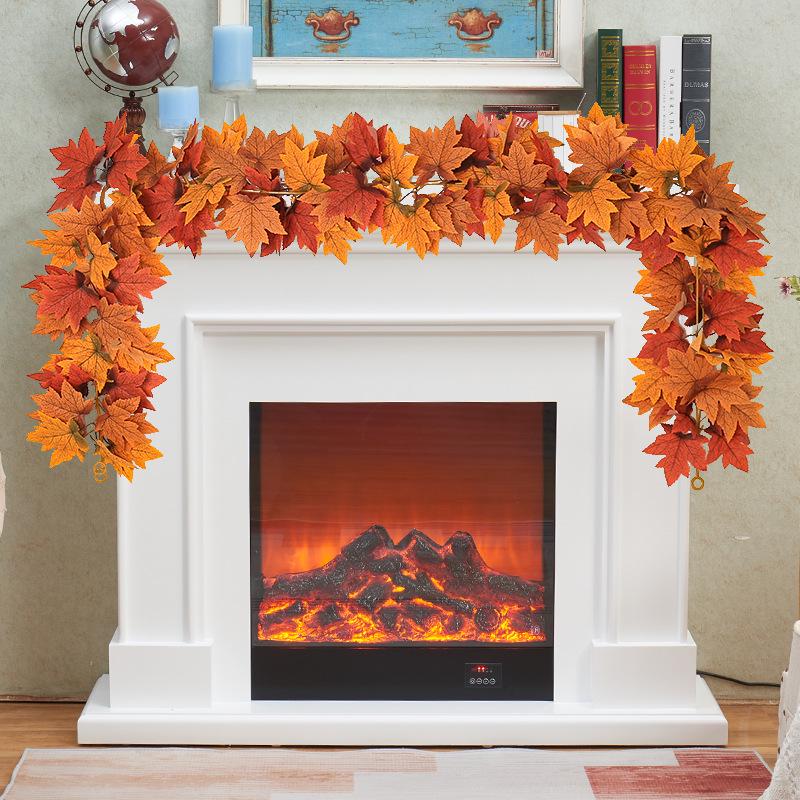 Artificial Maple Leaf Rattan Home Decor: Scenic Atmosphere Arrangement