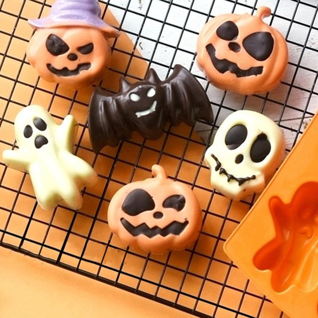 1 Stück Halloween Silikon Kuchenform Geisterpuppe Kürbis Backform DIY kreative Kekse