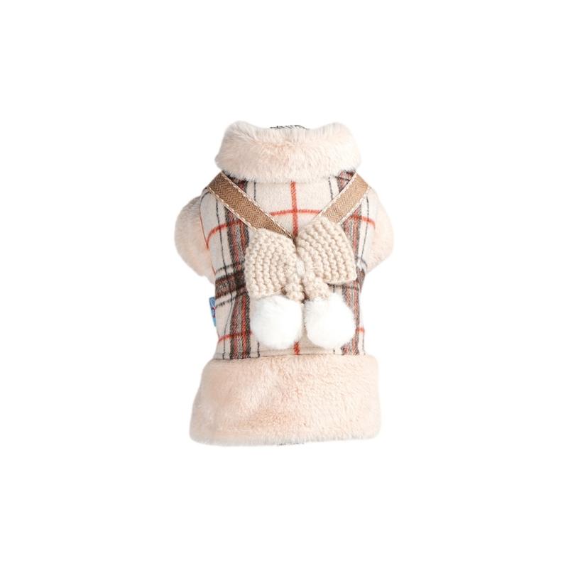 

Dog Cold Weather Coat,Thermal Fleece Dog Jackets,Dog Winter Jackets for Small Dog Plaids Dog Coat Pet Clothes Outfits XS