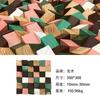 Colorful Solid Wood Bevel Mosaic Three-dimensional Background Wall Decoration Hotel Lobby Restaurant Interior Hanging Pictures