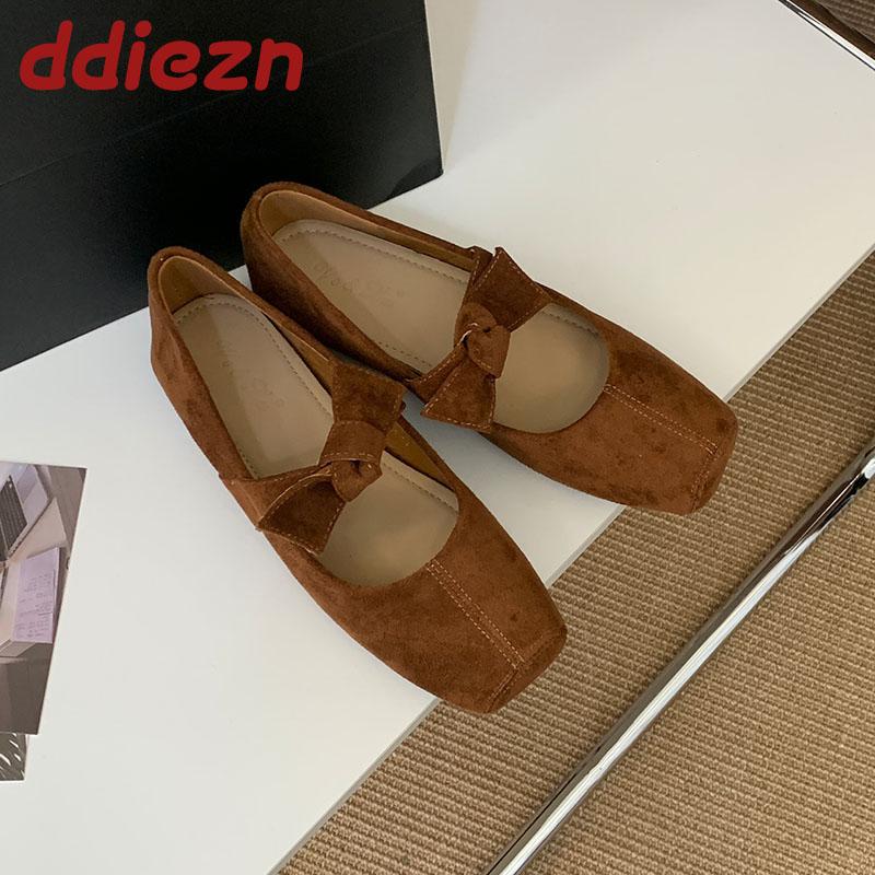 Fashion New Fashion Butterfly-Knot Women Flats With Shoes Female Shallow Footwear Slip On Ladies Flats Mary Janes Lolita Shoes