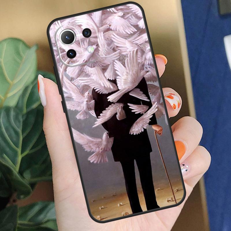Rene Magritte Art Case For Xiaomi 15 14 Ultra 13T 14T 15T Pro 17 Pro Max POCO X7 X5 X6 F5 F6 F7 F8 Pro Coque