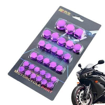 Motorrad Schraubenkappen Set mit 30 Stück 5 Farben Motorrad Kopfschraubenabdeckung Fahrradmotor