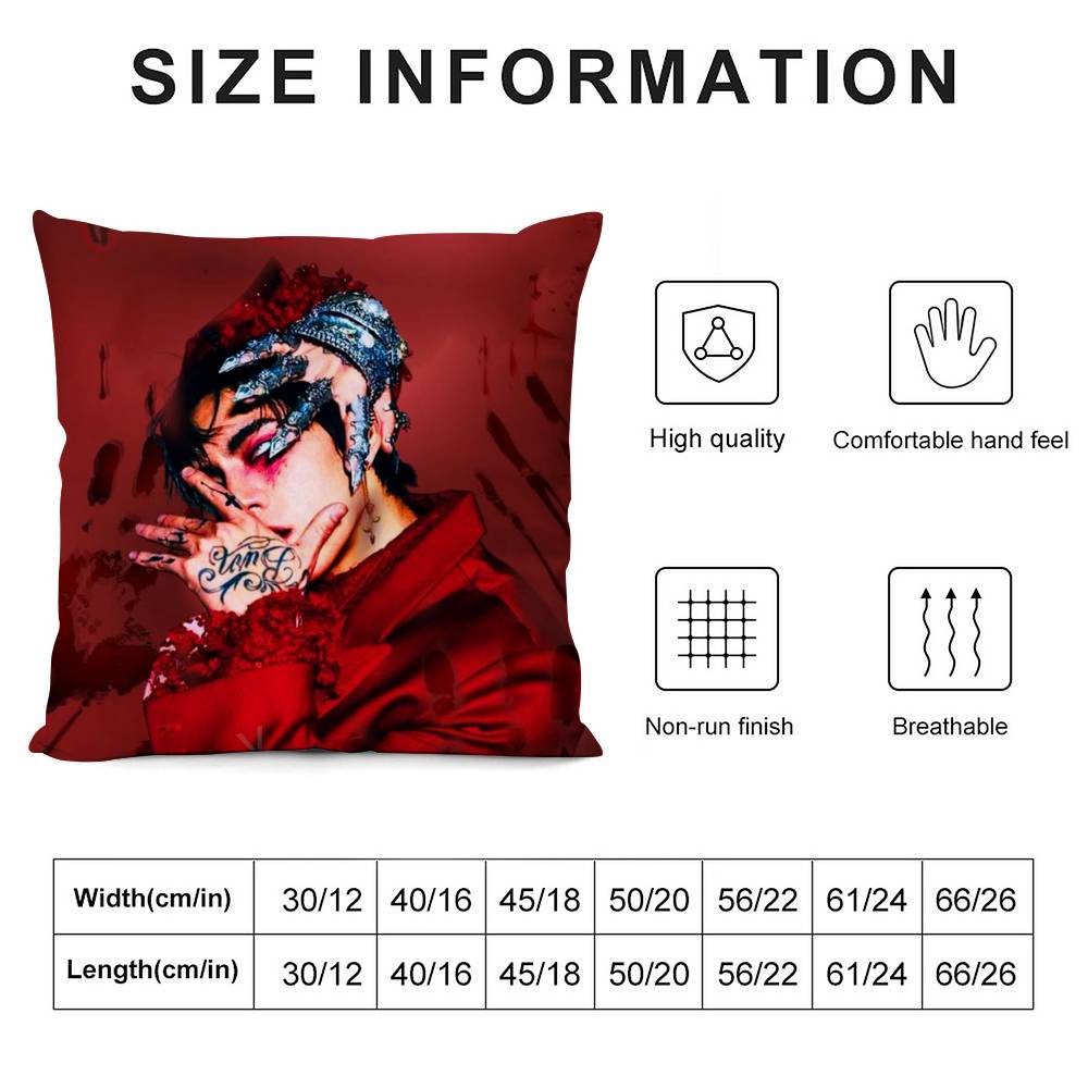 Singer D-DPR Ian Saint Pillow Case Sofa Living Room Bedroom Double-sided Printing Square Cushion Nap Time Pillow Case