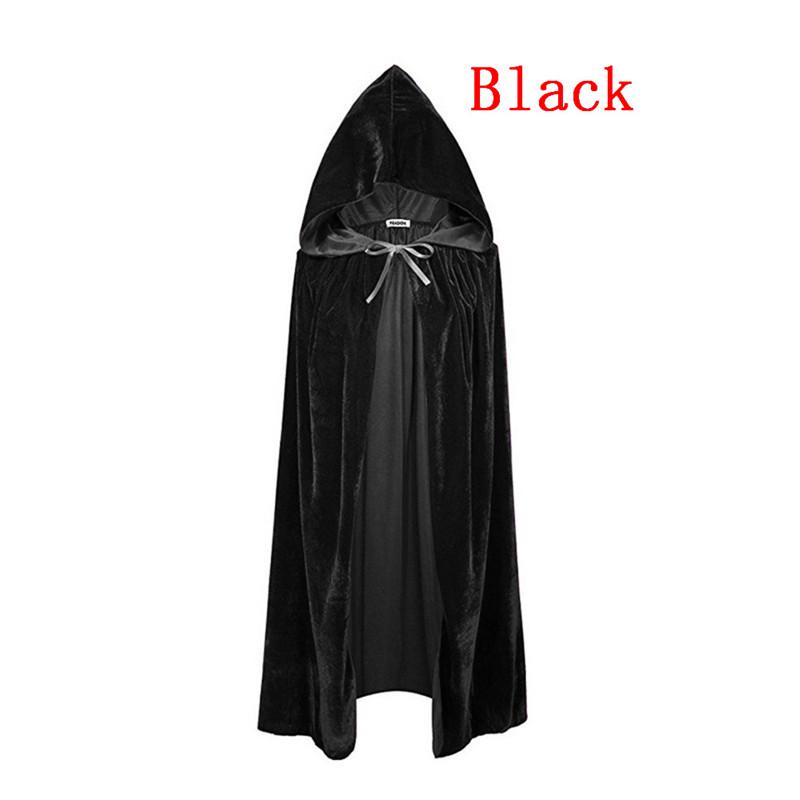 Medieval Velvet Hooded Cloak Wicca Long Robe Halloween Witchcraft Larp Capes US Medieval Velvet Hooded Cloak Wicca Long Robe Halloween Witchcraft Larp Capes US