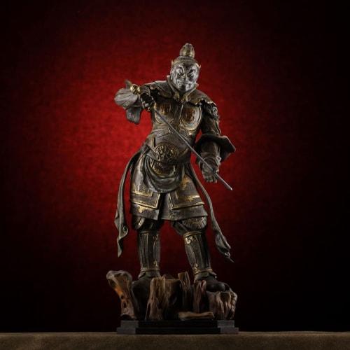 Kaiyodo ARTPLA Four Heavenly Kings Statue, Zochoten, Approx. 160mm Tall, Non-Scale, Unpainted, Unassembled Plastic Model Kit AP011