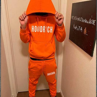 HOODRICH Letter Printed Hooded Sweatshirt Set, Casual Sports Set Manufacturer