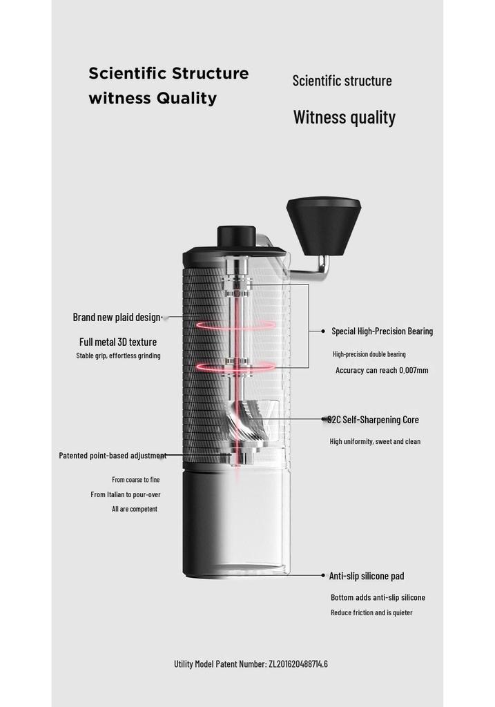TIMEMORE Chestnut C5 Hand-Crank Coffee Grinder for Italian and Hand-Pour Brewing
