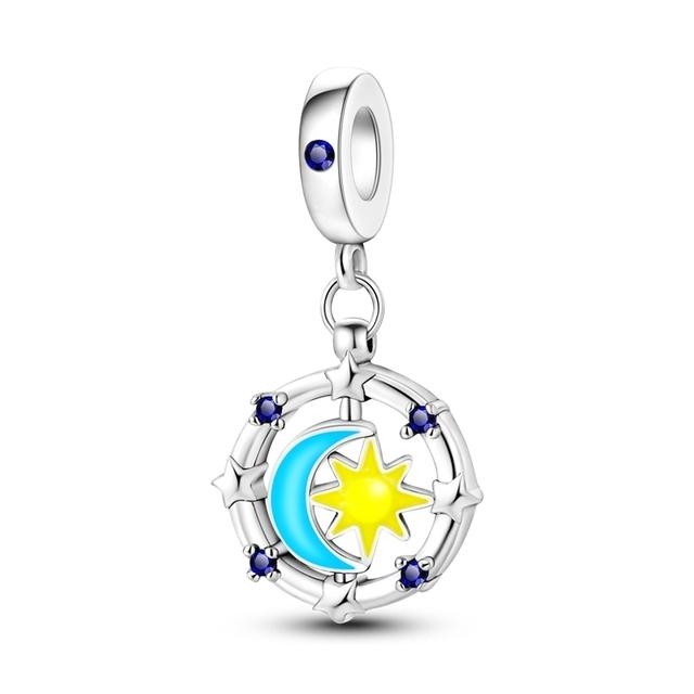925 Silver Charms Glow-in-the-dark Bulb Firefly Pendant Dangle Charm Fit Fashion Style Bracelet Pendent Women Jewelry