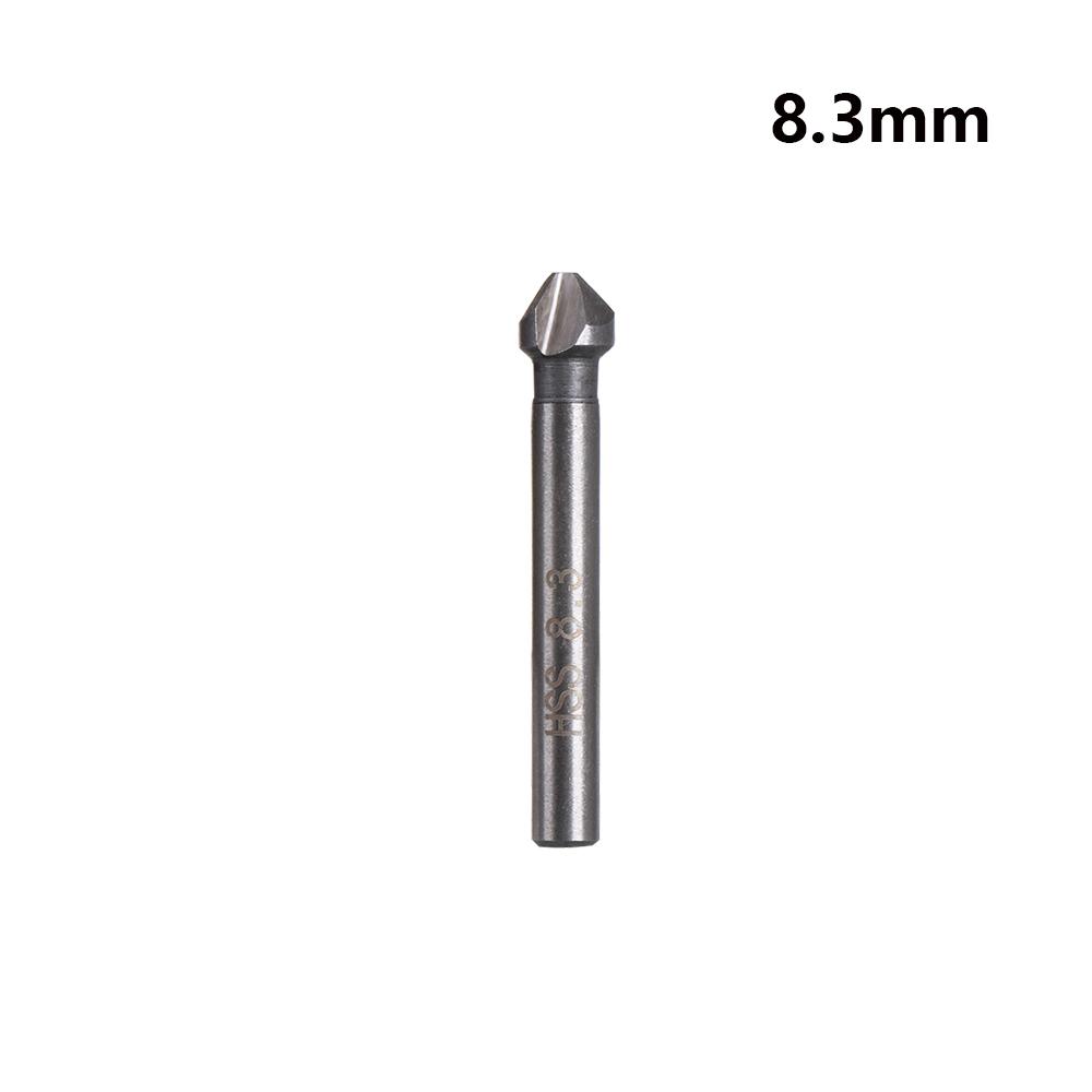 6.3/8.3/10.4/12.4/16.5/20.5mm Hard Metals Round Handle Cutter Tool Countersink Drill Bit Hand Power Tools Three Edge Chamfer