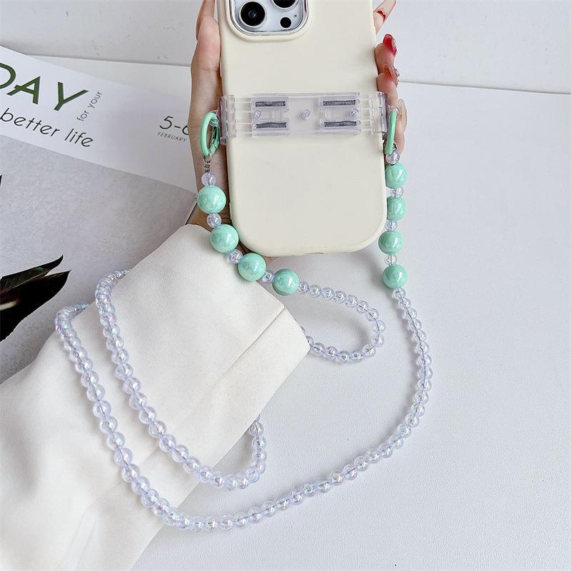 Snur universal pentru telefon Crossbody, margele, curele de lanț pentru gât lung, husă pentru telefon cu frânghie anti-pierdere cu plasture pentru Iphone Samsung Xiaomi