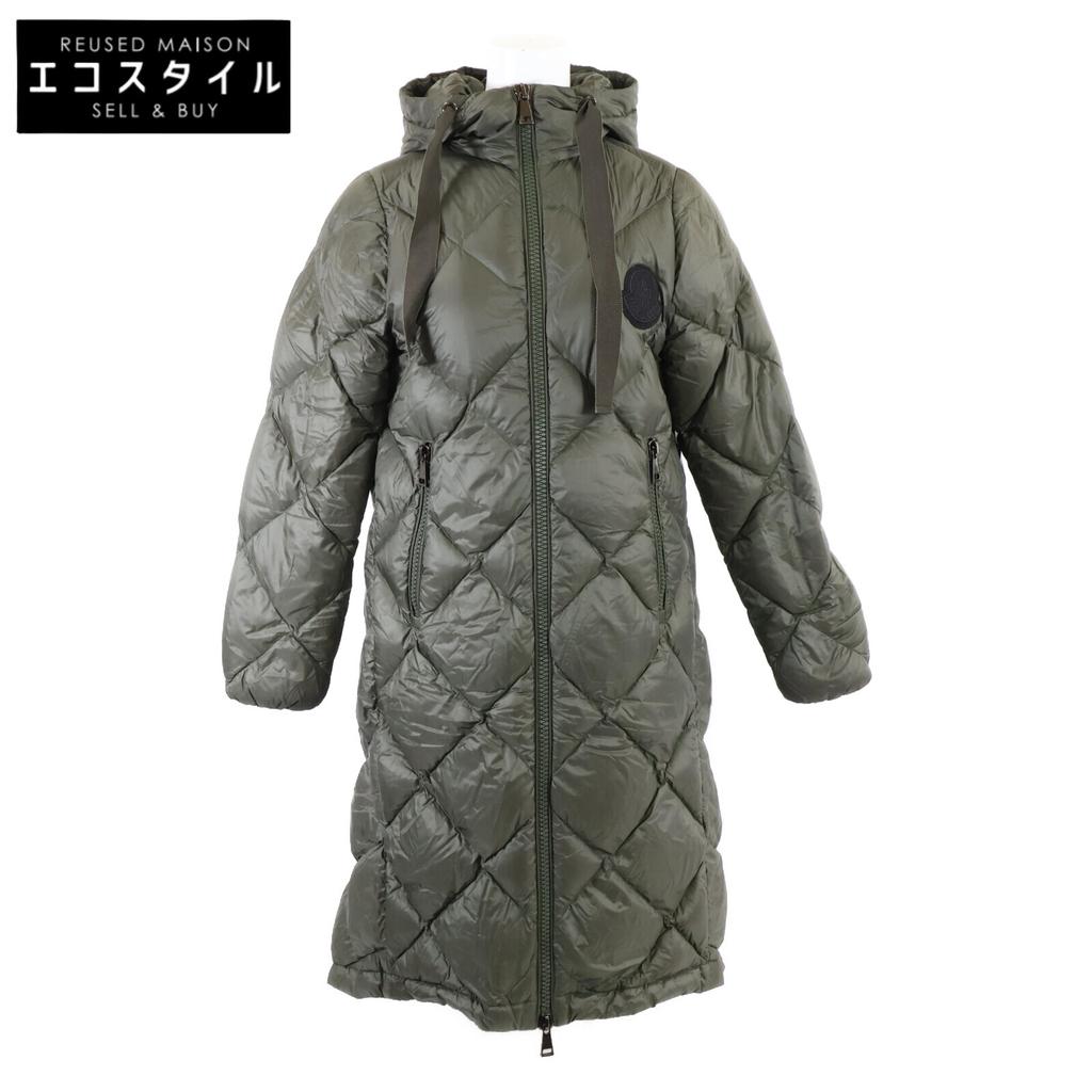 MONCLER [2020 model] DUROC quilted hoodie down coat 00 khakiUsed