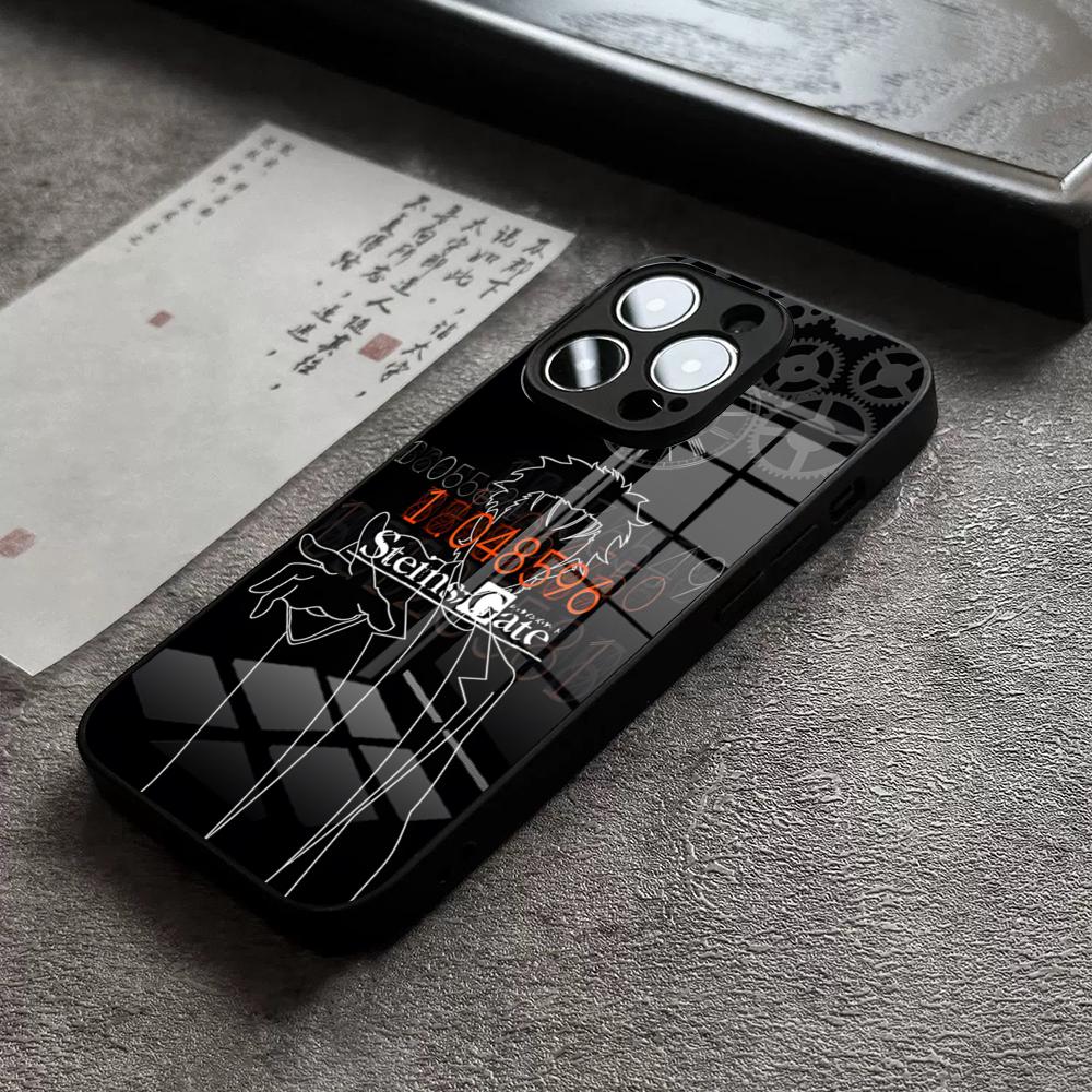 

Steins Gate Phone Case For IPhone 15 Pro Max 14 Plus 17 Pro Max 12 11 13 X XR XS 16 Plus Air SE Glass Cover iPhone17ProMax