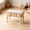 Dollhouse Table with Drawers Rectangular Furniture Detailed for Collectors