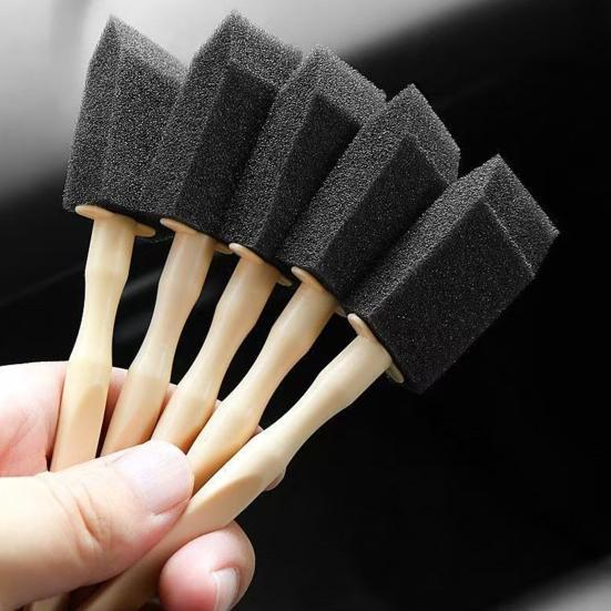 Car Vent Cleaning Brush Scratch-Free Sponge Detailing Brush for Vents And Crevices Windshield Wiper Cleaner with Handle