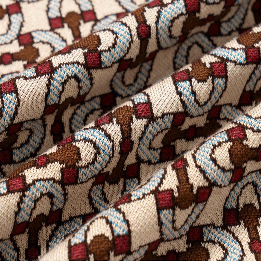 GUCCI Horsebit Jacquard Long-Sleeved Polo Shirt 753432-XKDFO-9134