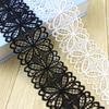 Black & White Embroidered Hollow Lace Trim for Skirts & Cuffs