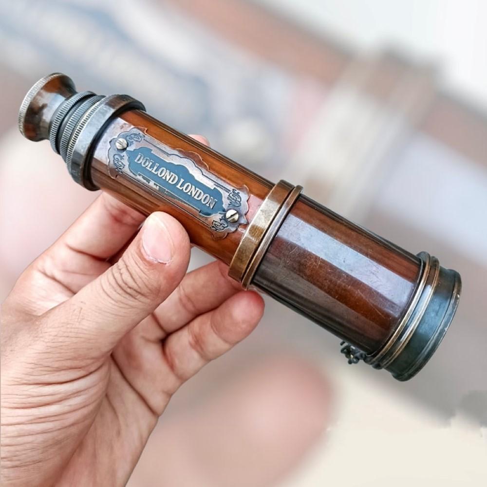 Télescope en laiton fait main avec étui en cuir – 40,64 cm Design antique