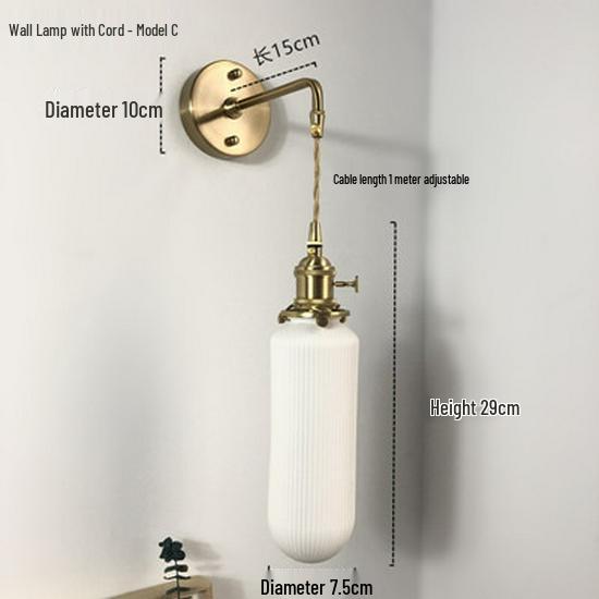 Nordic Inspired Japanese Brass & Pleated Ceramic Pendant Lamp for Restaurant, Bedroom or Dining Table