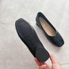 Women's Genuine Leather Formal Low-Heel Square-Toe Shoes, Soft Sole & Surface, Versatile for Work