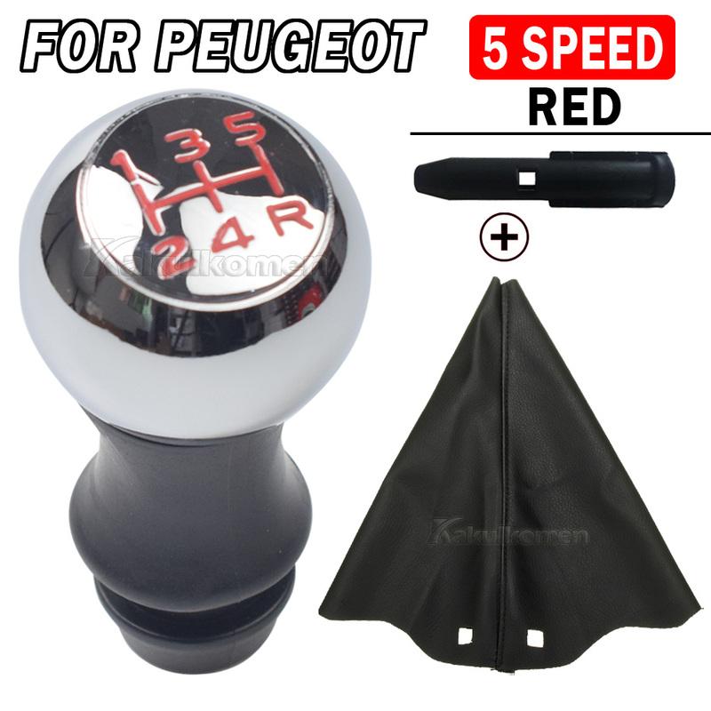 Gear Shift Knob Sports Lever 5 6 Speed For Peugeot 106 206 306 406 107 207 307 407 301 308 2008 3008 1007 Citroen C2 C3 C4