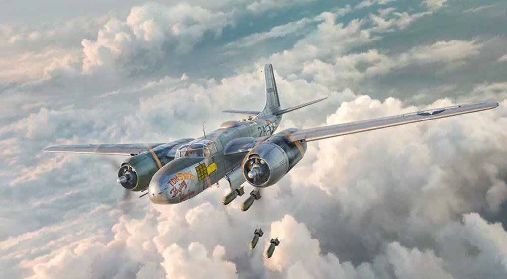 PLATZ Italeri 1/72 WWII American A/B-26 Invader Plastic Model Kit IT1274 (Airplane)