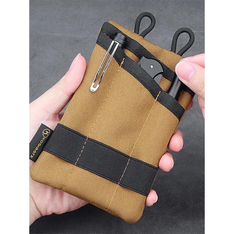 Outdoor EDC Bag Molle Pouch Mini Wallet Waist Fanny Bag Card Key Belt Waist Pack Camping Hiking Hunting Outdoor Coin Purse Bags