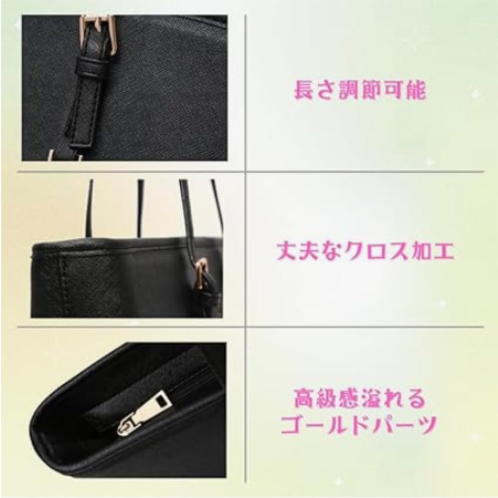 ORIJIRI Damen-Tragetasche, Stilvolle Pendlertasche, Beliebte Businesstasche, A4-Format, Tasche für die Jobsuche, Großes Fassungsvermögen, 2-Wege (Schwarz)