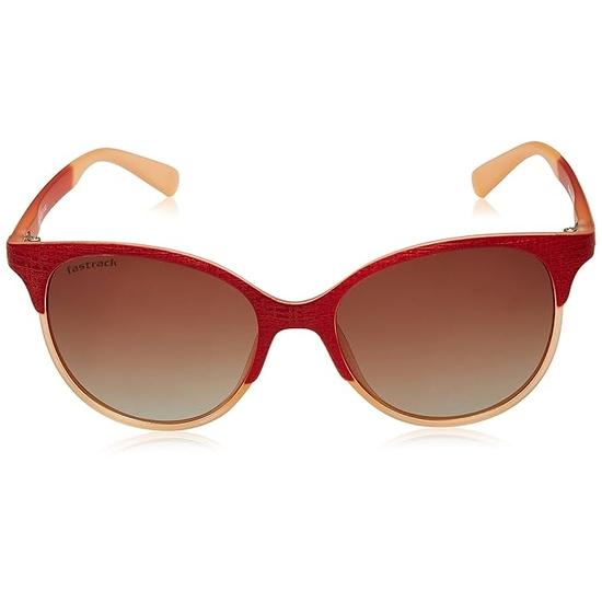 Fastrack Square Shaped Sunglasses With Gradient Lens Technology for Women,Brown