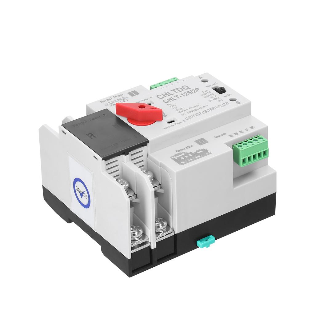 Compact Automatic Transfer Switch Electrical Selector Switches Dual Power Switch Solar Power Rail Type Household Power