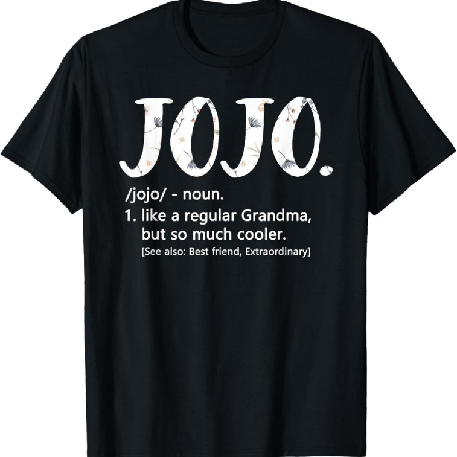 

Jojo Shirts for Women Mothers Day idea Cute Grandma Jojo T-Shirt XXXXXL чорний