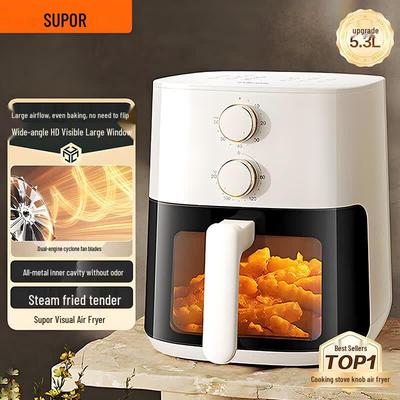 Supor 5.3L Smart Visual Steam Air Fryer CN Plug (adapter Included)