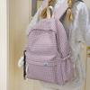Casual small fresh plaid schoolbag female college student lightweight backpack versatile schoolbag