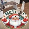 1PC Santa Claus Believe Office Round Area Rug, Under Office Chairs Bedroom Living Room Home Decor, Carpet for Office -1110145