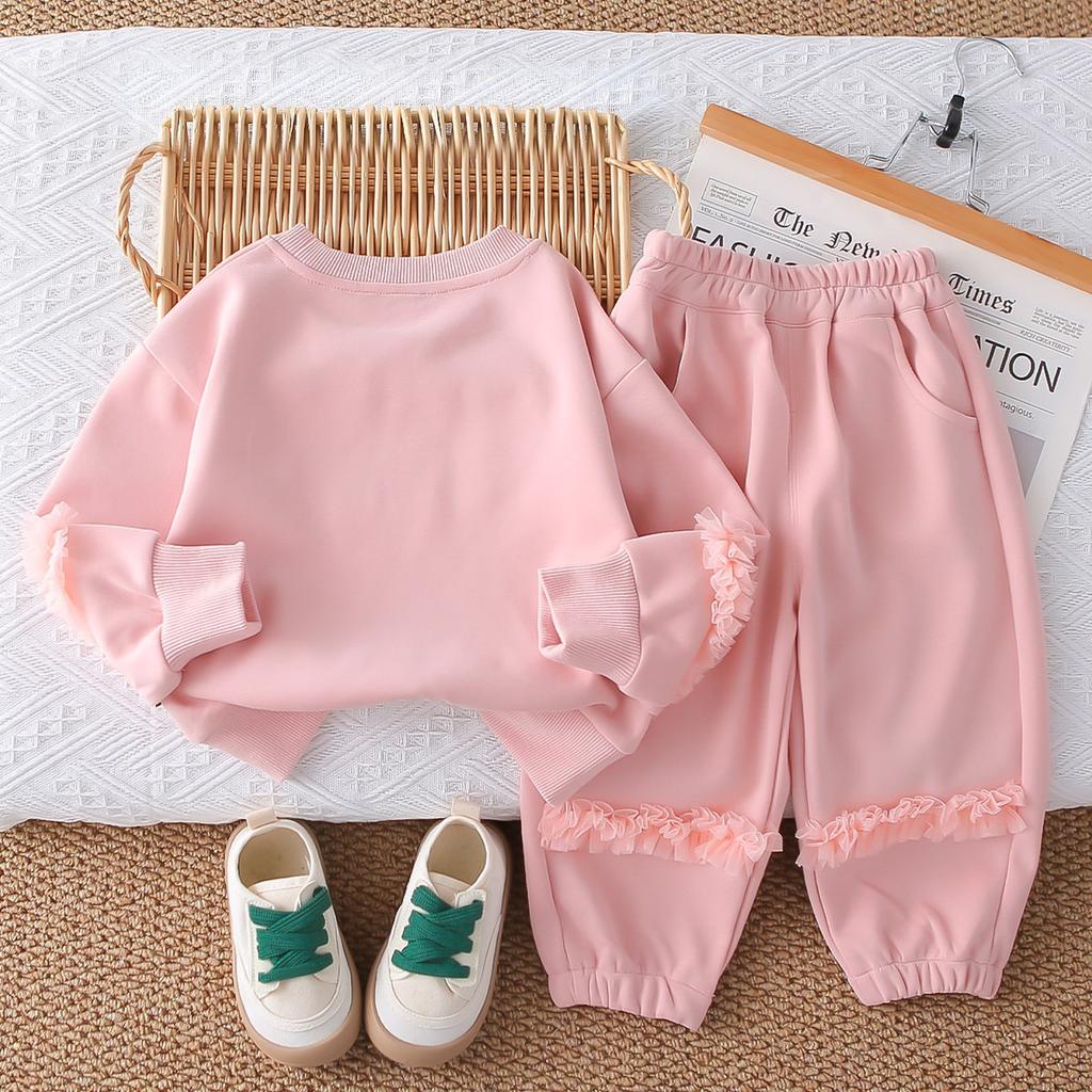 Kids Casual Long-Sleeve Set, Comfortable Daily Wear Outfits
