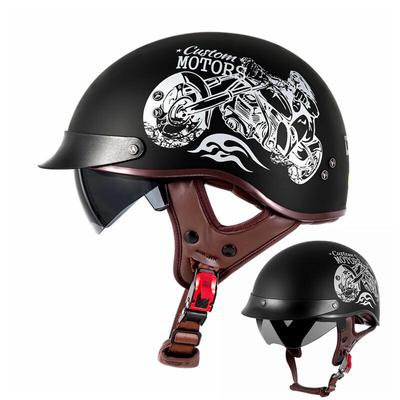Li Shi F02-P Retro Half Motorcycle Helmet